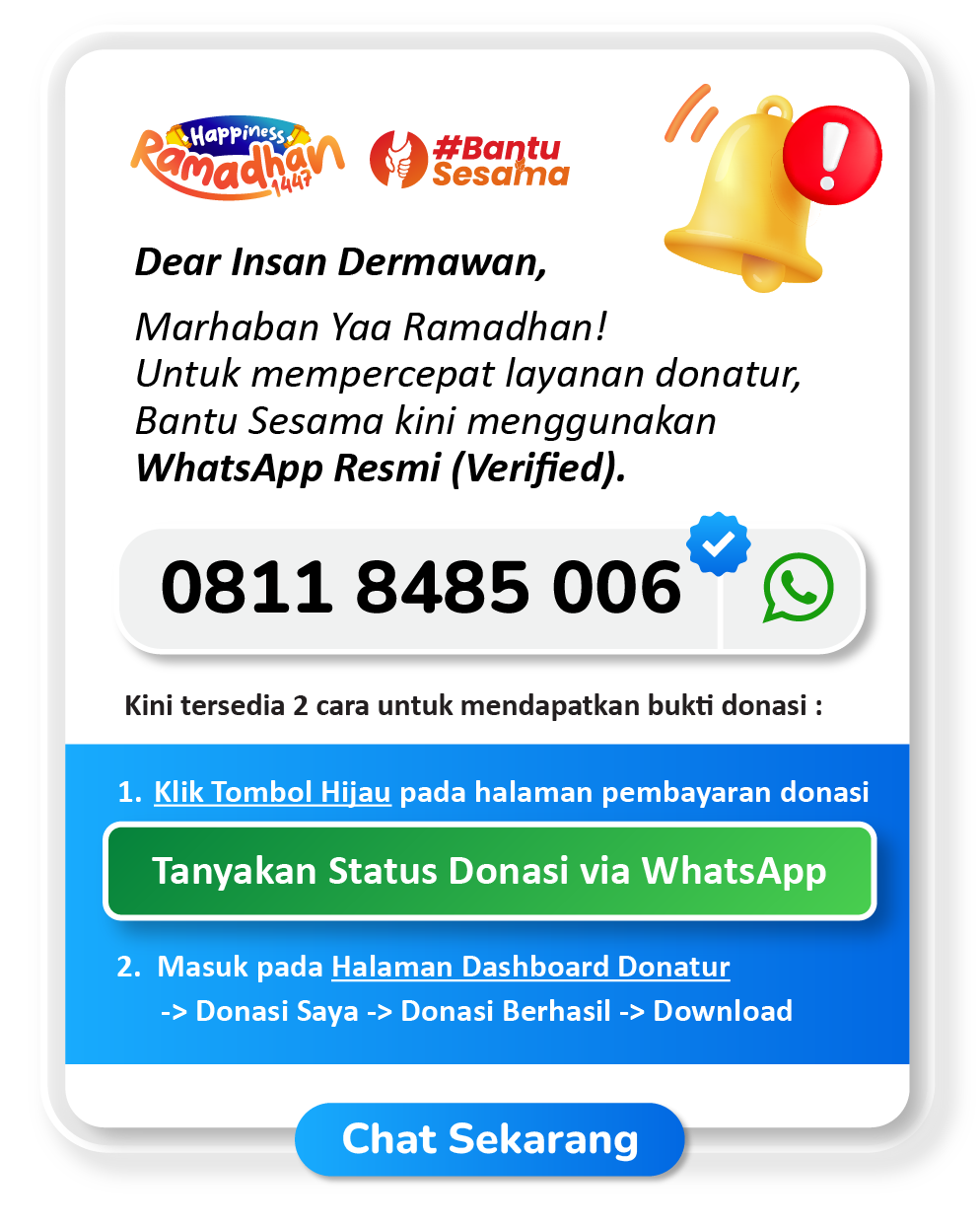 Notifikasi wa 14 Feb popup banner