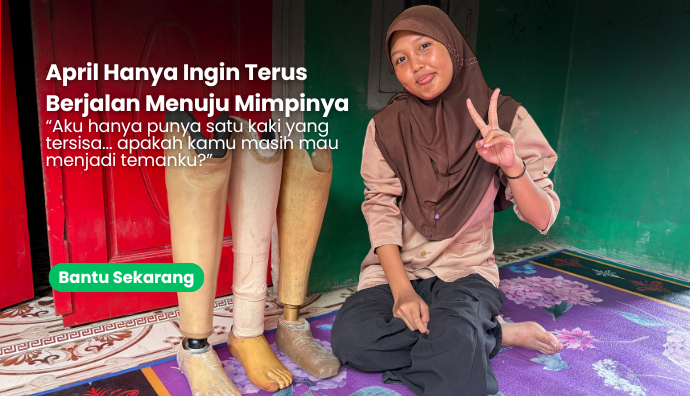 Satu Kaki Palsu, Seribu Harapan April banner