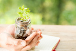 woman-hand-holding-plant-growing-from-coins-bottle-min