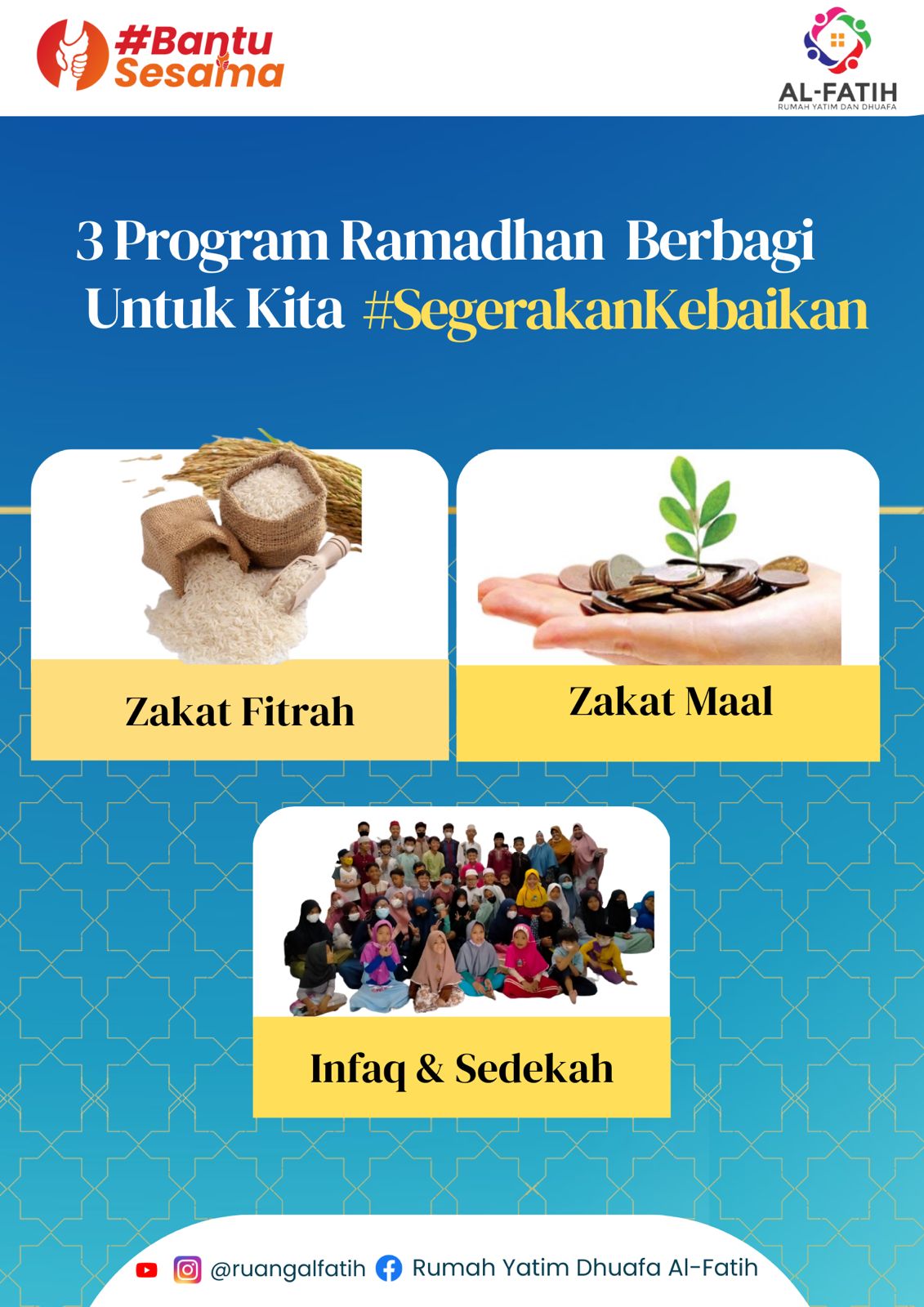 Zakat Fitrah, Zakat Maal, dan Infak Sedekah Al Fatih banner